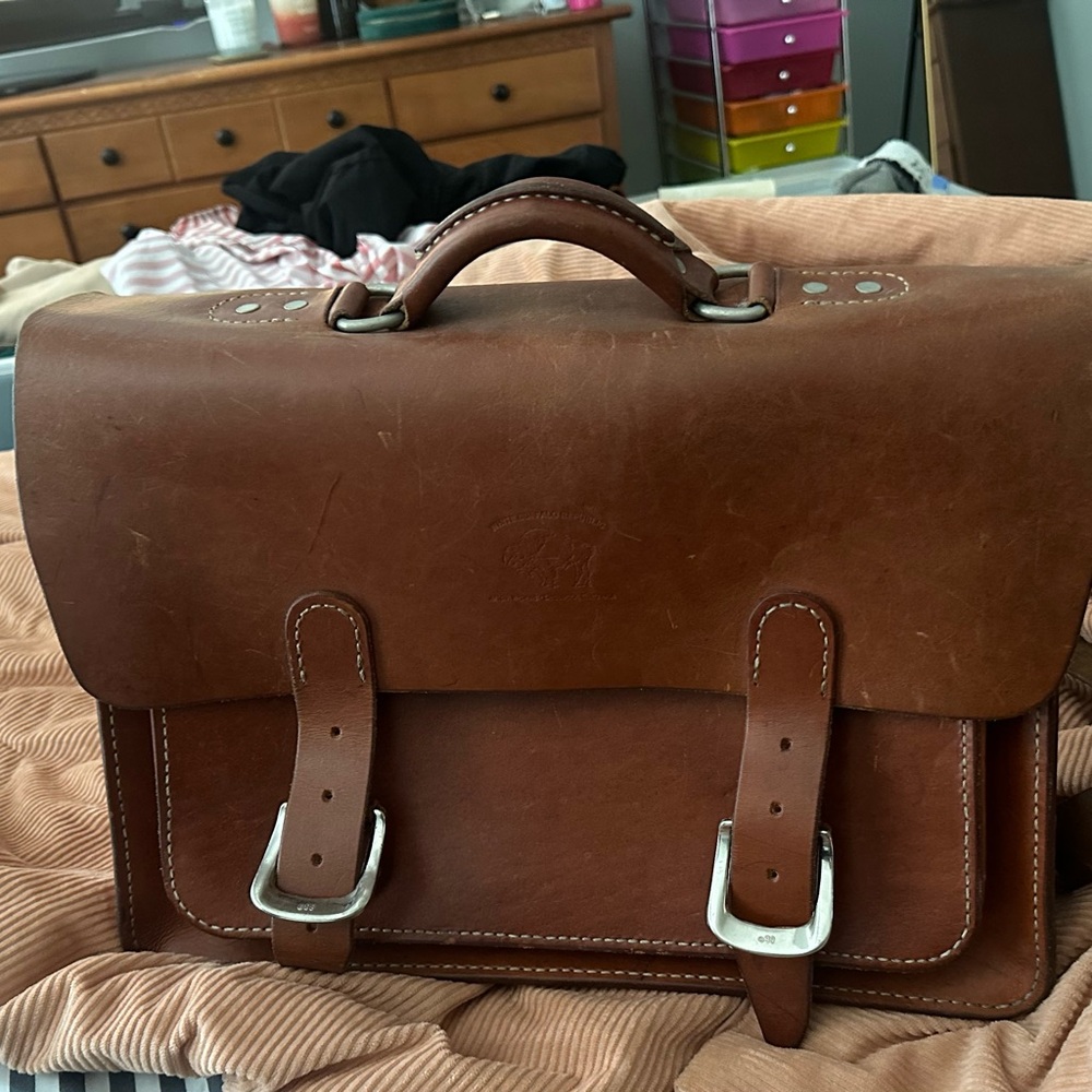 Classic Brown Leather Men's Bag